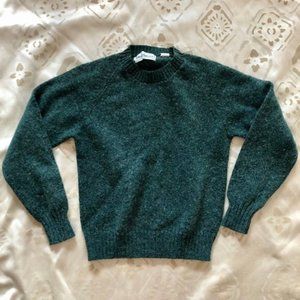 vintage emerald green pullover sweater